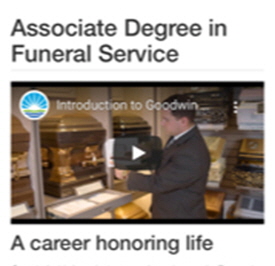 Goodwin University Funeral Service Career Video